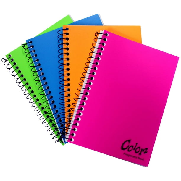 1 Book per Order Color May Vary 7 x 5 inches 77388-12 Norcom COLORZ Assignment Book 4 Assorted Colors